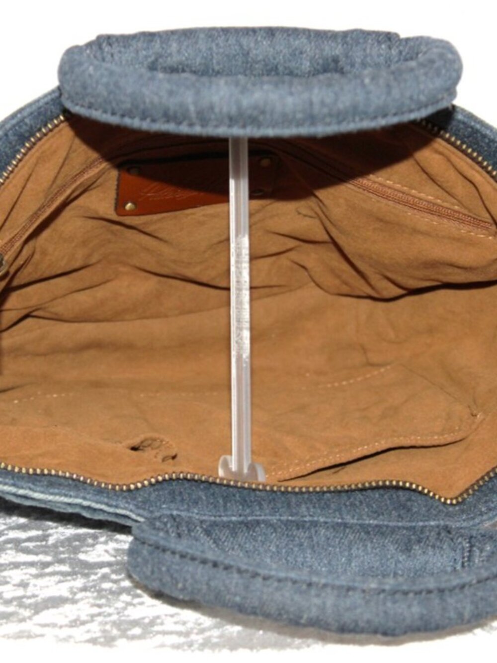 Patricia Nash Denim Woven Satchel NWOT w/ Strap + Authenticity Card - Picture 7 of 12